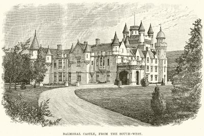 Balmoral Castle, fra sør-vest av English School